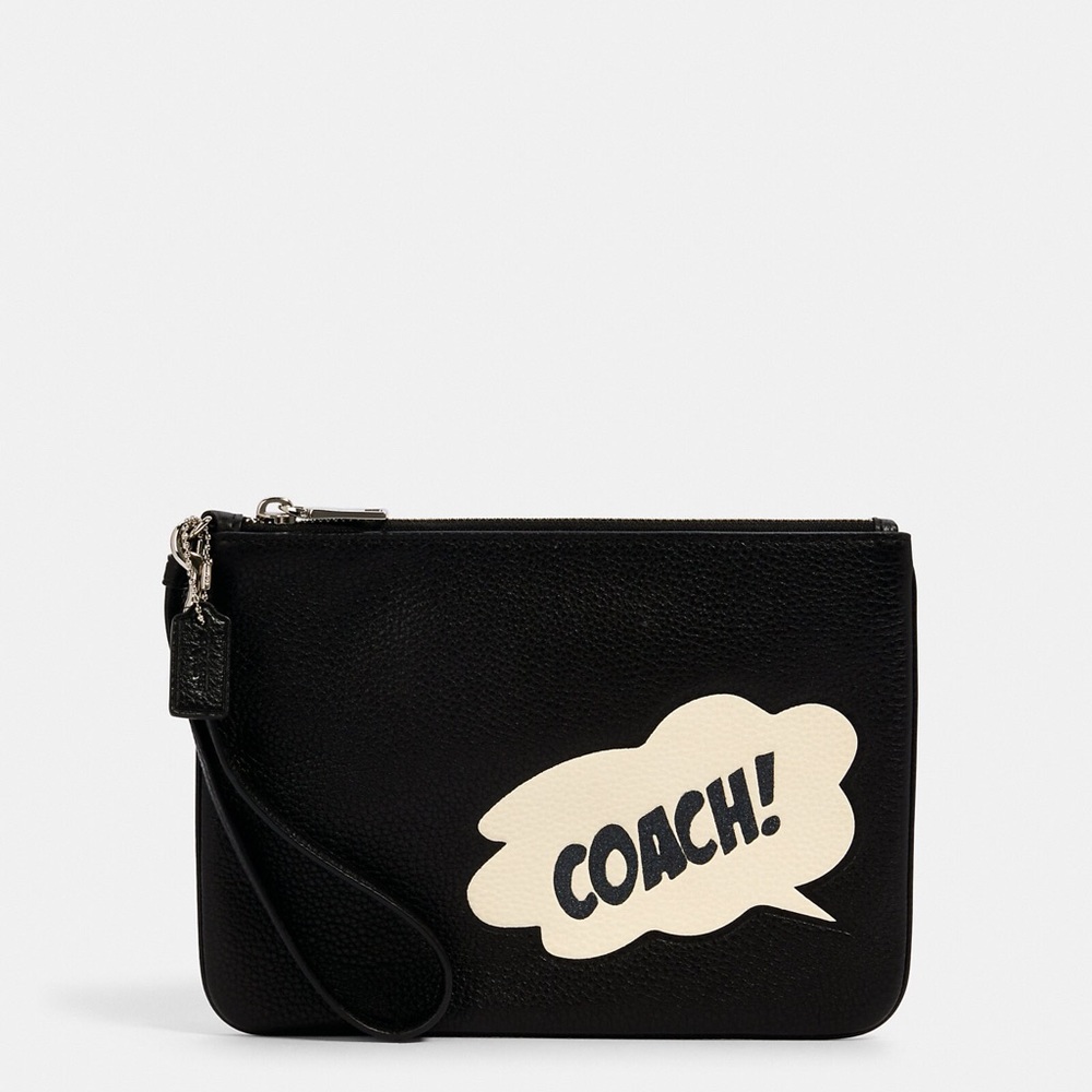 Coach 2648 Marvel Gallery Pouch W/coach Bubble Limited Black Mult